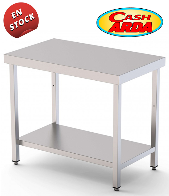 Mesa de Trabajo Central con Estante Fondo 60cm