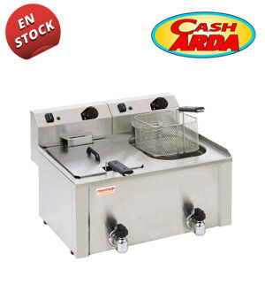 Freidora Eléctrica Doble 10+10L Sobremesa Potenciada FRE-10+10 PLG TRI
