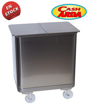 Contenedor Inoxidable con Tapa y Ruedas Especial Panadería